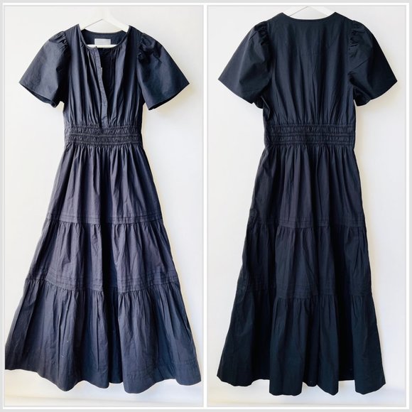 Anthropologie NWT Cotton Somerset maxi dress in black Size - Picture 2 of 12